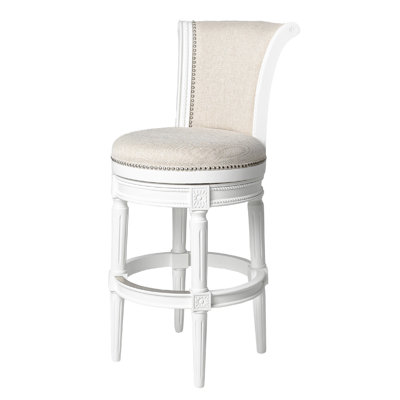 Maven Lane Pullman Stool with Fabric Upholstery