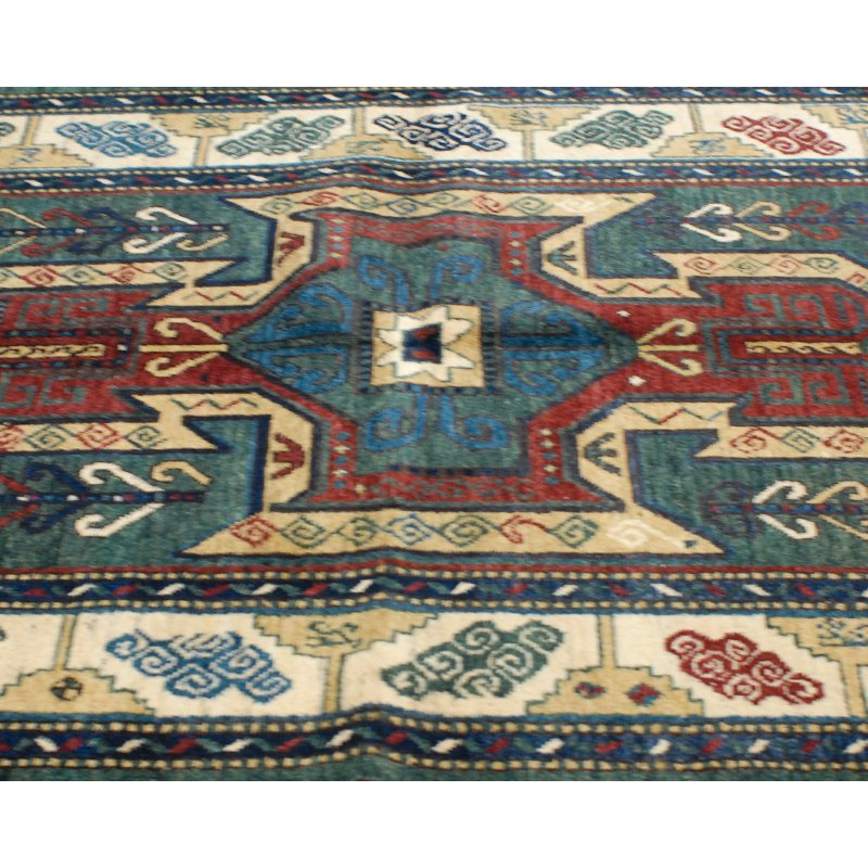 Sevan Wool Southwestern Area Rug in Beige/Green
