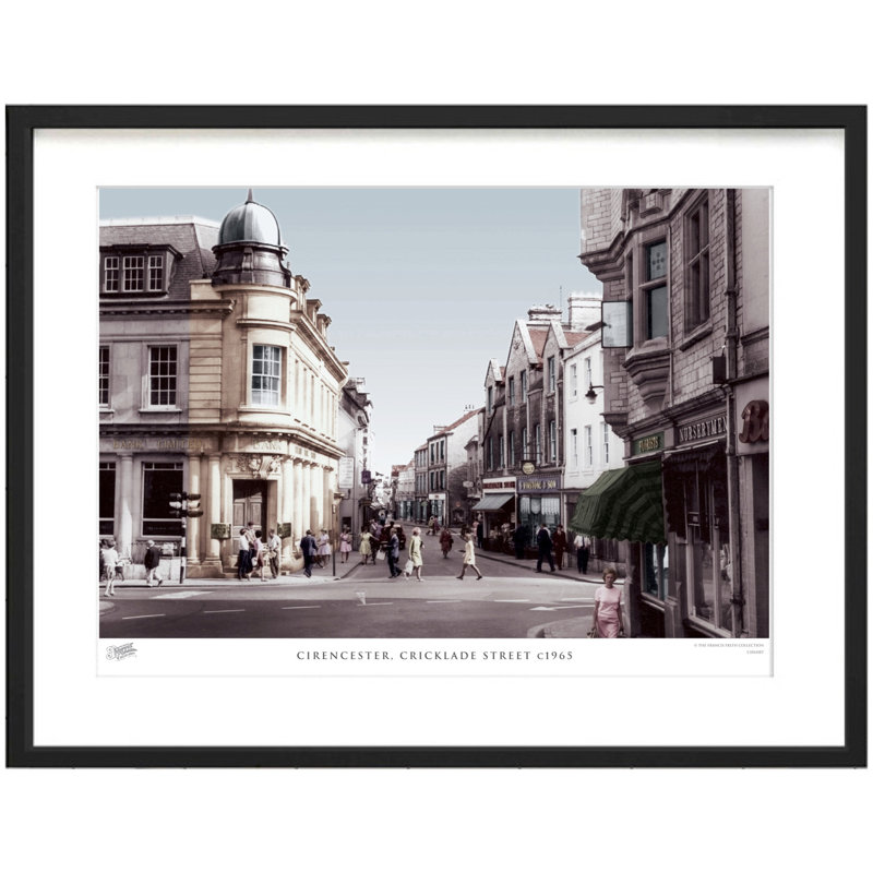 Cirencester, Cricklade Street C1965 by Francis Frith - Single Picture Frame Print, 40cm H x 50cm W x 2.3cm D, Blue/Beige/Grey