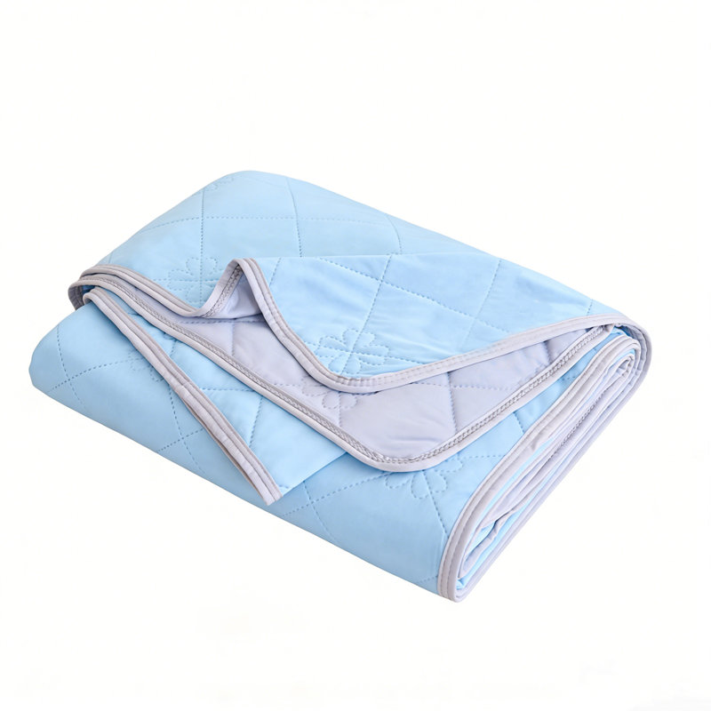 Reversible Cooling Blanket for Summer, Cool Touch Comforter for Camping Mats, Pets ,Quick Drying, 230cm x 200cm, Sky Blue
