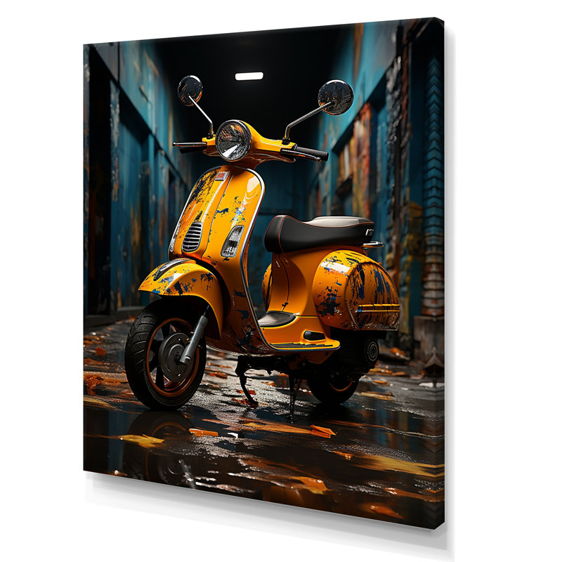 Scooter Escape I sur impression sur toile, Toile tendue, H 40 po x l 30 po x P 1,5 po