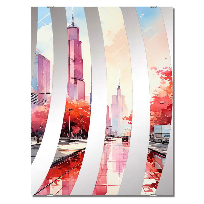 Skyscrapers New York City III - Miroir gratte-ciel MIR142121, 40 po x 30 po