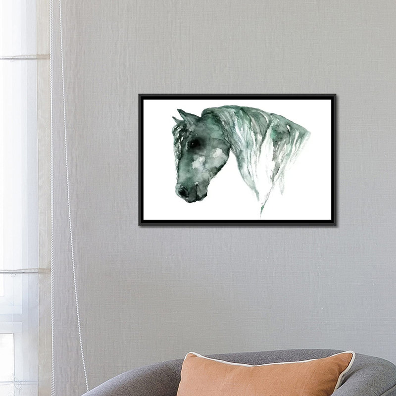 Art du cheval, Toile avec cadre noir, H 26 po x l 18 po x 1,5 po