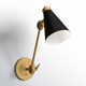 Reece Single Light Steel Dimmable Swing Arm Sconce