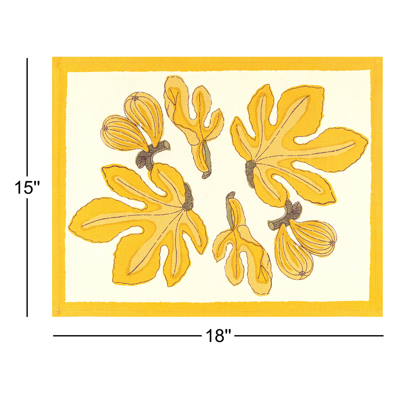 Debarata 18" Cotton Placemat, Citrine