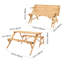 Table de pique-nique et banc convertibles 2-en-1 en bois