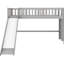 Lit simple mezzanine bas avec glissade - gris pour une chambre attrayante-2094010105-2094010102