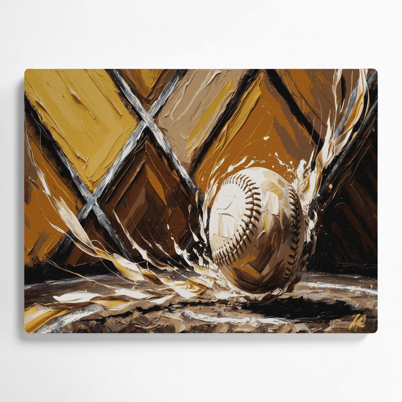 Art mural en métal noir Sports Sportsball