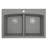 Karran Quartz 33'' X 22'' Double Bowl 50/50 Top Mount Drop-in Kitchen Sink Kit-50597885