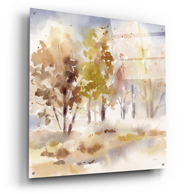 «Autumn Grove» par Katrina Pete, art mural en verre acrylique, 36 po x 36 po