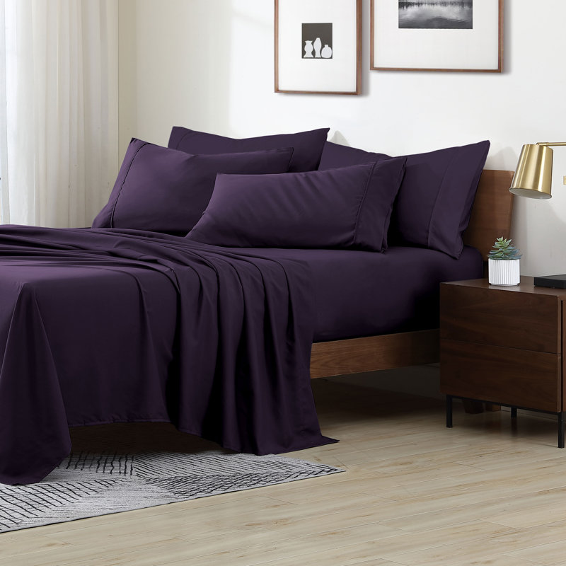 Swift Home Ultra-Soft 6-Piece Sheet Set with Extra Pillowcases - Essential 1800 Series Microfiber - Fits Mattress up to 14" Tall - Peach Fuzz, Durable, Easy Care