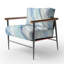 Fauteuil d'appoint rembourré 'Hanro - Blue Silver Spring II - Modern Lake House