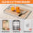 Tempered Glass Cutting Board with Handle, Non-Slip Silicone Edge, Dishwasher-Safe Chopping Board & Serving Tray for Kitchen, Strawberry