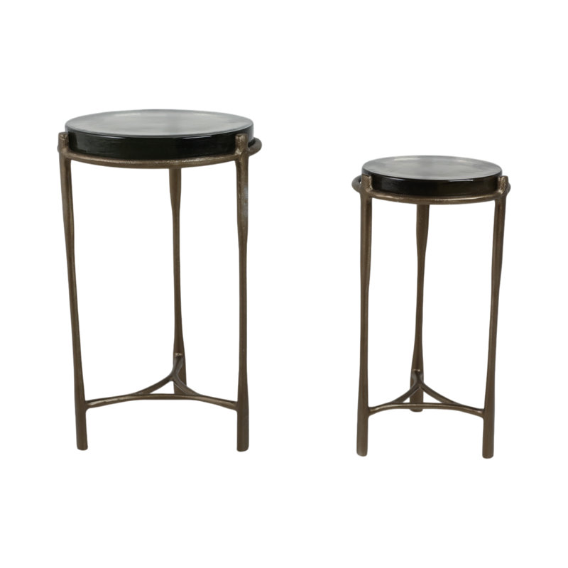 Table d'appoint Everly Quinn 2 pièces Adonia, Or