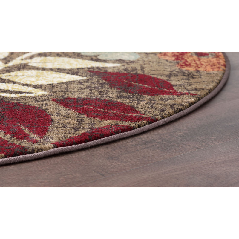 Tapis transitionnel brun Highfill, Rond 7 pi 10 po