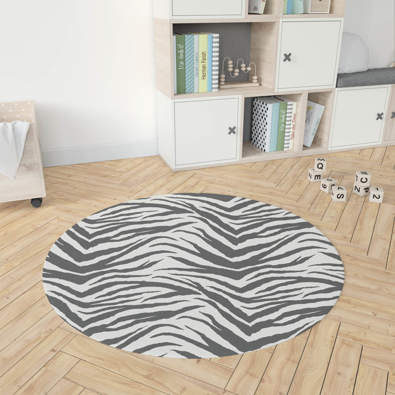 Tapis de jeu Zebra Patch, Ivoire/gris anthracite