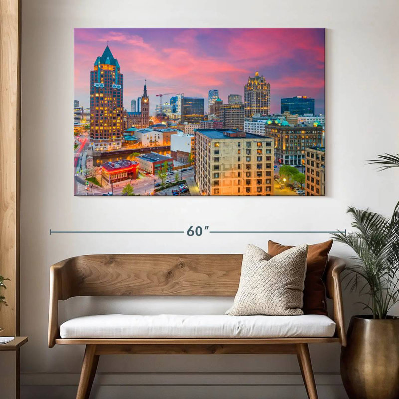 Sireci Scenic Milwaukee Skyline, 34" H x 51" W