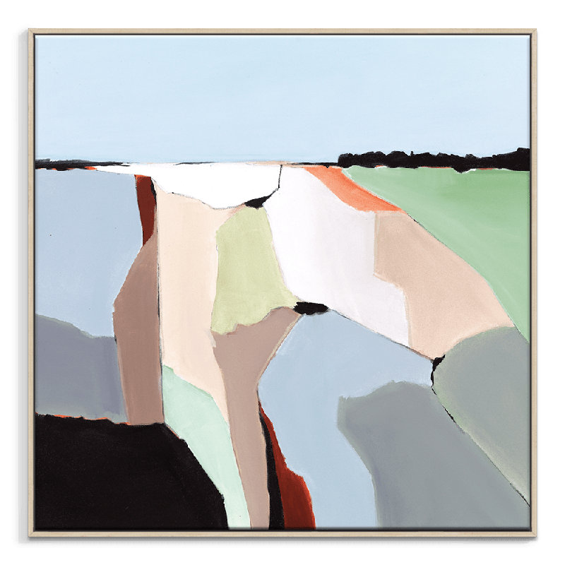 New Discoveries by Brenda Meynell - Painting, 76cm H x 76cm W x 5cm D, Brown Framed Canvas