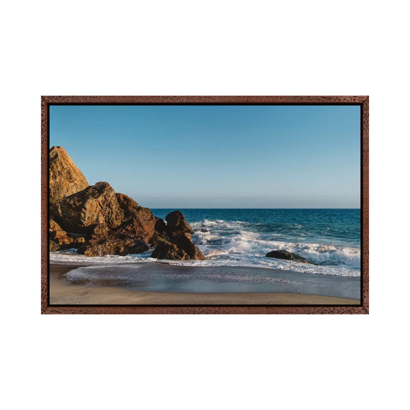 Malibu Sunset by Bethany Young - Print on Canvas, Classic Brown Wood Framed, 101.6cm H x 152.4cm W x 3.81cm D