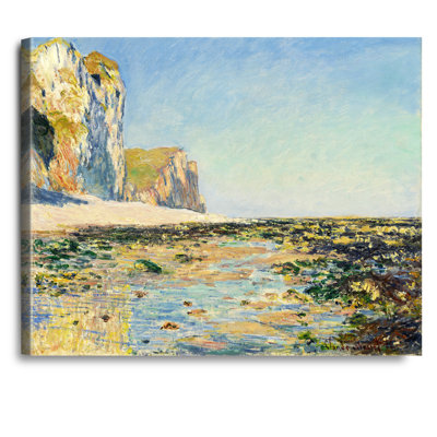 Seashore and Cliffs of Pourville in the Morning by Claude Monet The World Classic Art Reproductions, Giclee Canvas Prints Wall Art for Home Decor