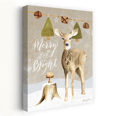 Cerf de Noël Woodland, art contemporain de la nature