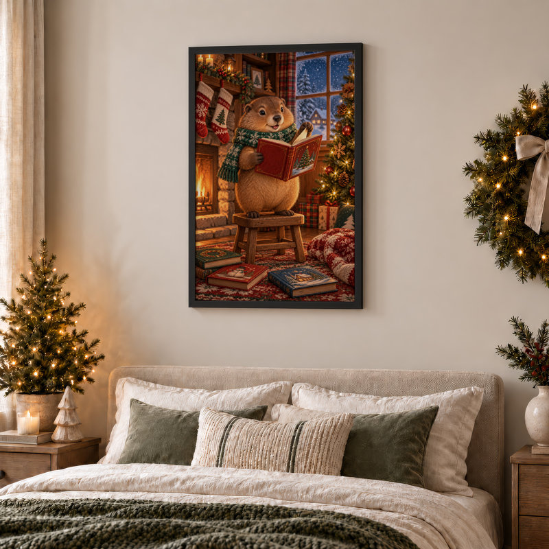 Art mural sur toile de Noël, H 24 po x l 16 po