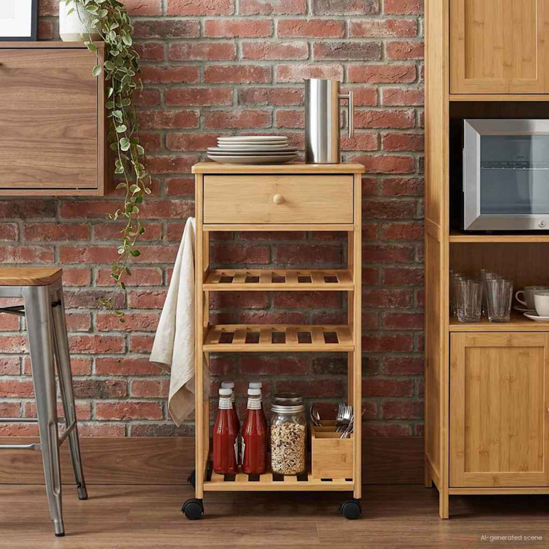 Bamboo Bar Cart
