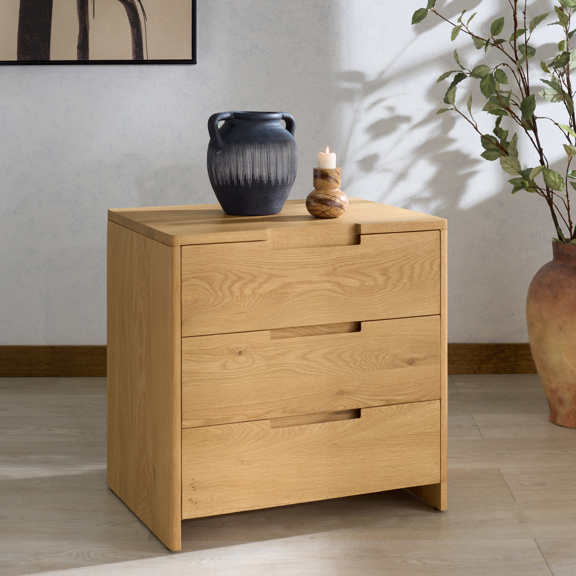 Riverside Oak Wood Nightstand