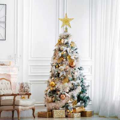 Christmas Tree Toppers Gold Hollow Star Treetop Topper