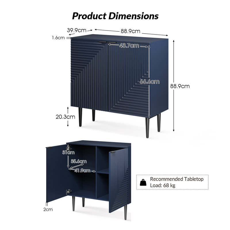 Breithaup Standard Accent Cabinet, Navy
