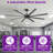 120" Industrial Black Aluminum HVLS Ceiling Fan Without Light, Large Windmill Ceiling Fan Without Light