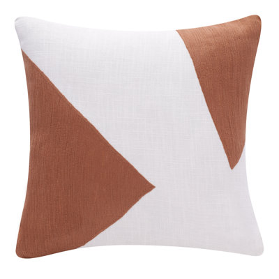 Auburn Modern Glam Colorblock Handmade Cotton Decorative Throw Pillow