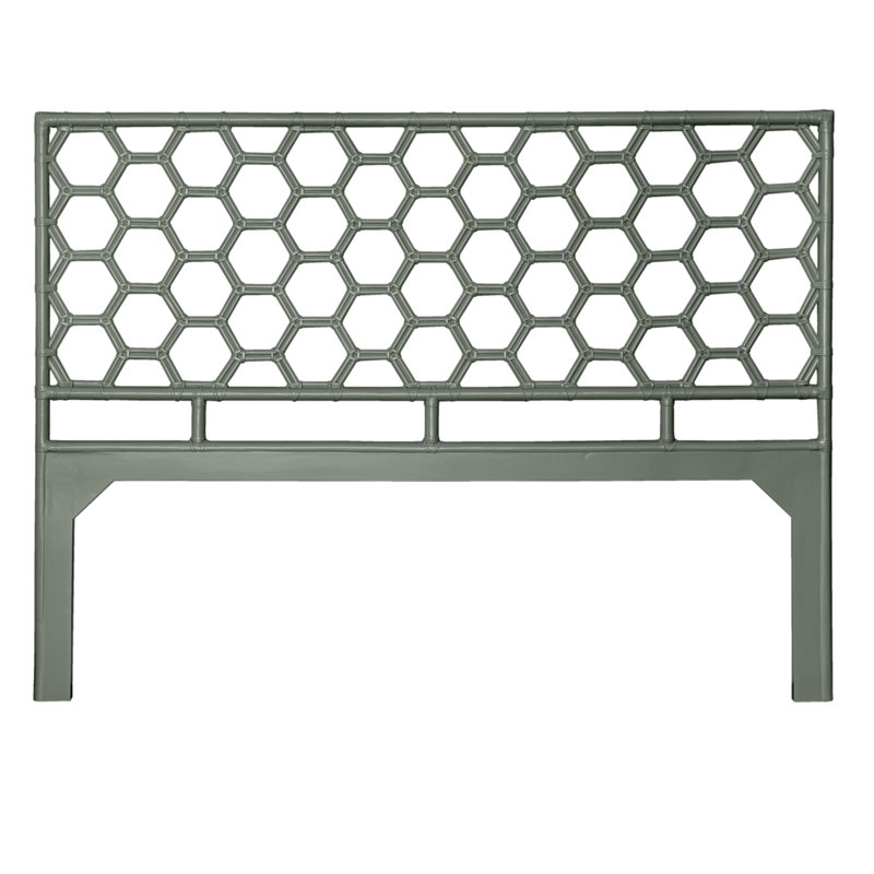 Honeycomb Open-Frame Headboard, King, Evergreen