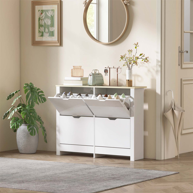 16 Pair Flip Down Shoe Storage