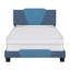 Structure de lit tapissier à motif géométrique en lin avec tête de lit réglable en hauteur Tuscany, nécessite sommier tapissier - Boyd Sleep-1906024138-1982225975
