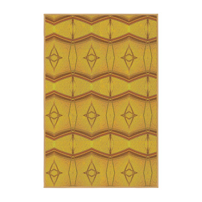 Tapis orange à motif/jaune Afrin