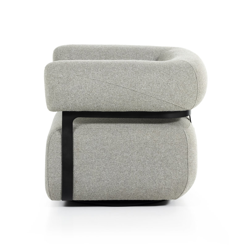Gareth Swivel Barrel Chair, Torrance Silver