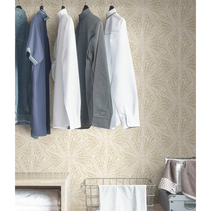 Navy Sunburst Peel & Stick Wallpaper, Neutral