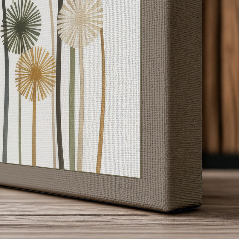 Dandelion Dreams Botanical 1 Piece Wrapped Canvas Wall Art, 24x16 - 61.0 x 40.6 cm, Taupe Border