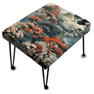 Temple Serenity - Japanese Rectangle Ottoman