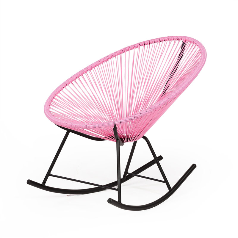 Fauteuil à bascule à bascule Meyerwood, Rose