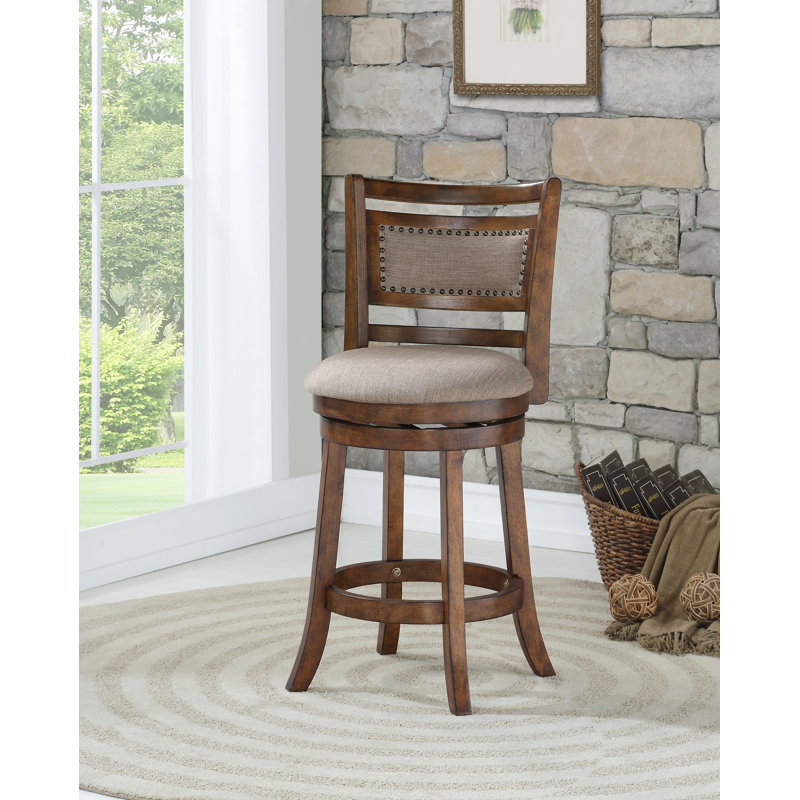 Tabouret pivotant Kopasz, Brun, Tabouret de comptoir (siège d’une hauteur de 24