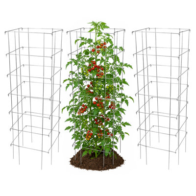  8-Leg Big Brother Square Collapsible Tomato Cages, 58in (Pack of 3)