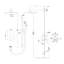 Système de douche avec barre coulissante réglable, système de douche carré mural de 10 pouces avec valve brute