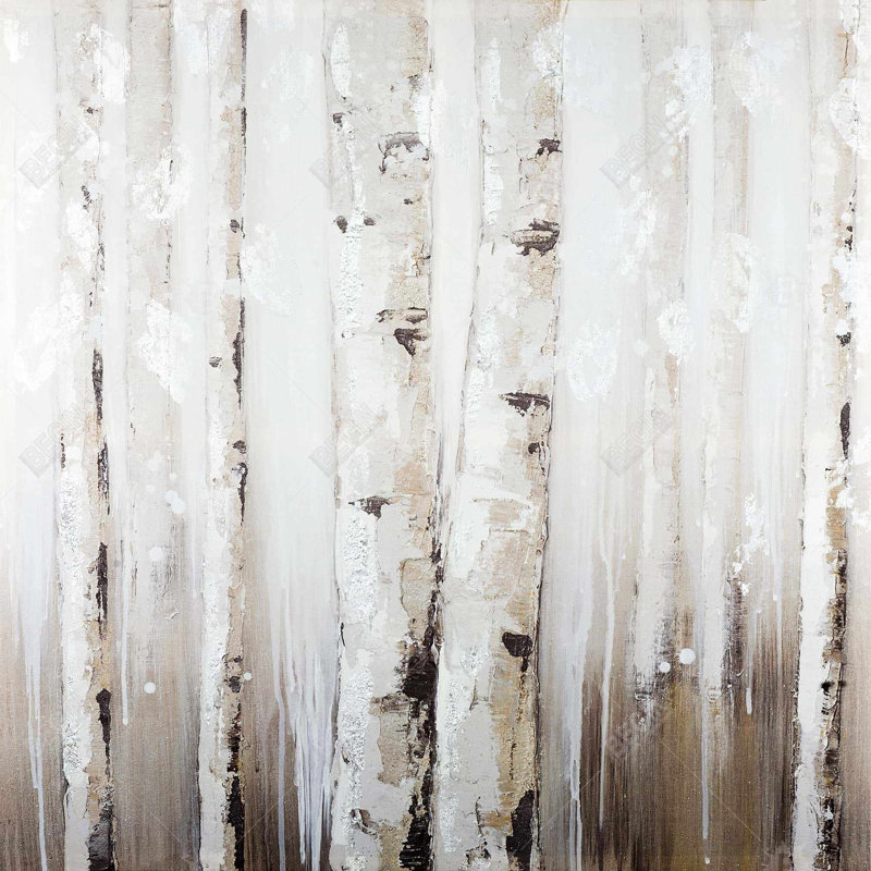 " Abstract White Birches "