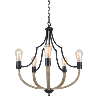 Lustre géométrique unique à 5 lumières Sherwood