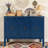 Adjustable Shelf Storage Sideboard with 3 Retro Metal Handles and 4 Pinewood Legs-238710235