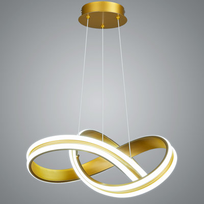 Luminaire suspendu moderne à intensité variable à DEL avec anneaux irréguliers pour salle à manger, salon, îlot de cuisine, chambre à coucher