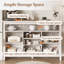 Buffet 52,8 po en rotin, armoire de rangement style ferme Boho avec tablettes réglables, armoire d'appoint pour la cuisine