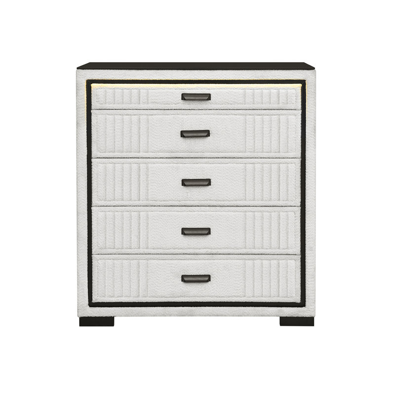 Commode blanche et noire Isaiah Sleek